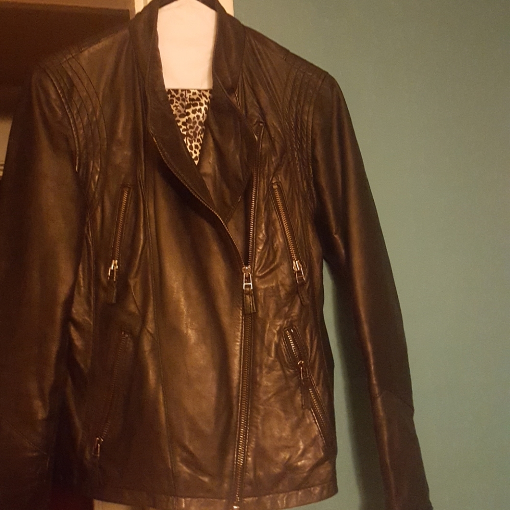 Wilson's Leather black bomber jacket
